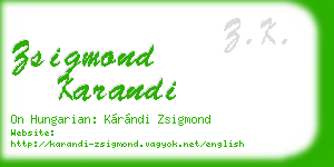 zsigmond karandi business card