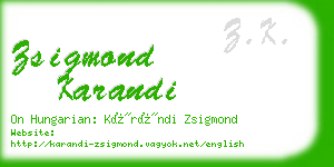 zsigmond karandi business card